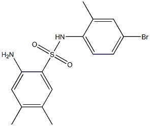 2-amino-N-(4-bromo-2-methylphenyl)-4,5-dimethylbenzene-1-sulfonamide Struktur