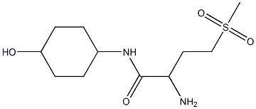 2-amino-N-(4-hydroxycyclohexyl)-4-(methylsulfonyl)butanamide Struktur