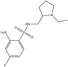 2-amino-N-[(1-ethylpyrrolidin-2-yl)methyl]-4-fluorobenzene-1-sulfonamide Struktur