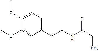 2-amino-N-[2-(3,4-dimethoxyphenyl)ethyl]acetamide Struktur