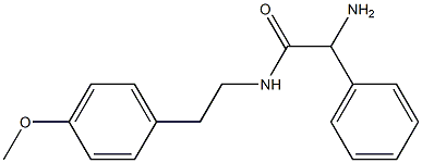 2-amino-N-[2-(4-methoxyphenyl)ethyl]-2-phenylacetamide Struktur