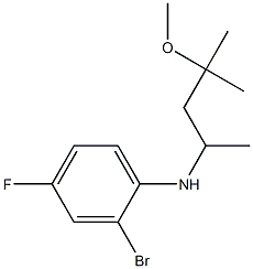 2-bromo-4-fluoro-N-(4-methoxy-4-methylpentan-2-yl)aniline Struktur