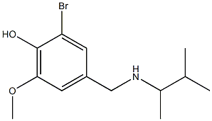 2-bromo-6-methoxy-4-{[(3-methylbutan-2-yl)amino]methyl}phenol Struktur