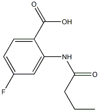 2-butanamido-4-fluorobenzoic acid Struktur