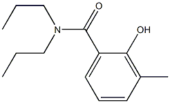 2-hydroxy-3-methyl-N,N-dipropylbenzamide Struktur