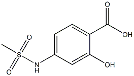 2-hydroxy-4-[(methylsulfonyl)amino]benzoic acid Struktur