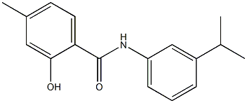 2-hydroxy-4-methyl-N-[3-(propan-2-yl)phenyl]benzamide Struktur