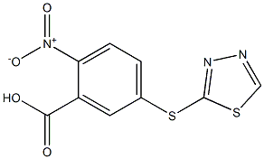 2-nitro-5-(1,3,4-thiadiazol-2-ylsulfanyl)benzoic acid Struktur