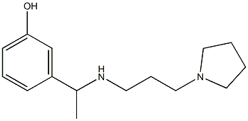 3-(1-{[3-(pyrrolidin-1-yl)propyl]amino}ethyl)phenol Struktur