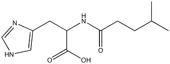 3-(1H-imidazol-4-yl)-2-(4-methylpentanamido)propanoic acid Struktur