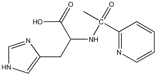 3-(1H-imidazol-4-yl)-2-[1-(pyridin-2-yl)acetamido]propanoic acid Struktur