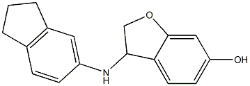 3-(2,3-dihydro-1H-inden-5-ylamino)-2,3-dihydro-1-benzofuran-6-ol Struktur