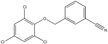 3-(2,4,6-trichlorophenoxymethyl)benzonitrile Struktur