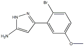 3-(2-bromo-5-methoxyphenyl)-1H-pyrazol-5-amine Struktur