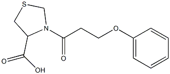 3-(3-phenoxypropanoyl)-1,3-thiazolidine-4-carboxylic acid Struktur