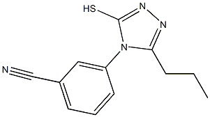 3-(3-propyl-5-sulfanyl-4H-1,2,4-triazol-4-yl)benzonitrile Struktur