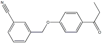 3-(4-propanoylphenoxymethyl)benzonitrile Struktur