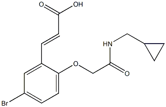 3-(5-bromo-2-{[(cyclopropylmethyl)carbamoyl]methoxy}phenyl)prop-2-enoic acid Struktur