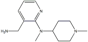 3-(aminomethyl)-N-methyl-N-(1-methylpiperidin-4-yl)pyridin-2-amine Struktur