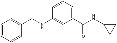 3-(benzylamino)-N-cyclopropylbenzamide Struktur