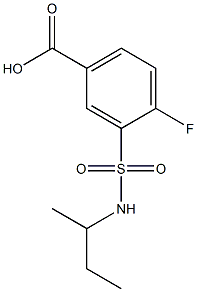 3-(butan-2-ylsulfamoyl)-4-fluorobenzoic acid Structure