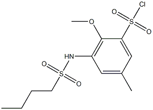 3-(butane-1-sulfonamido)-2-methoxy-5-methylbenzene-1-sulfonyl chloride Struktur