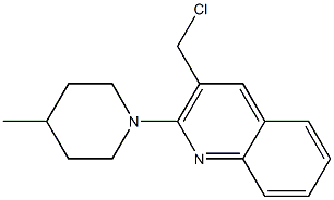 3-(chloromethyl)-2-(4-methylpiperidin-1-yl)quinoline Struktur