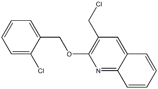 3-(chloromethyl)-2-[(2-chlorophenyl)methoxy]quinoline Struktur