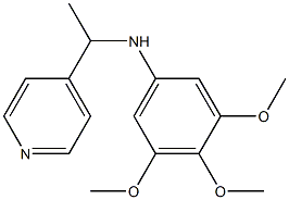 3,4,5-trimethoxy-N-[1-(pyridin-4-yl)ethyl]aniline Struktur