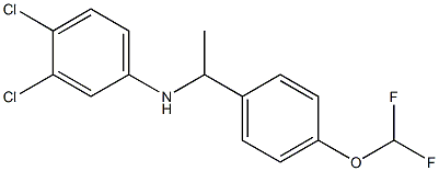 3,4-dichloro-N-{1-[4-(difluoromethoxy)phenyl]ethyl}aniline Struktur