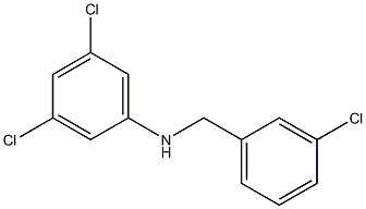 3,5-dichloro-N-[(3-chlorophenyl)methyl]aniline Struktur