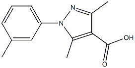 3,5-dimethyl-1-(3-methylphenyl)-1H-pyrazole-4-carboxylic acid Struktur