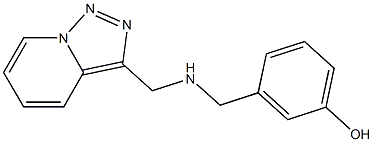 3-[({[1,2,4]triazolo[3,4-a]pyridin-3-ylmethyl}amino)methyl]phenol Struktur