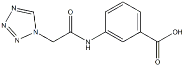 3-[(1H-tetrazol-1-ylacetyl)amino]benzoic acid Struktur