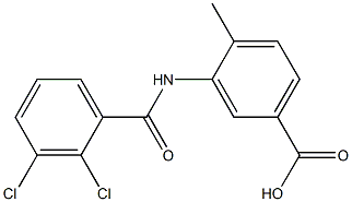 3-[(2,3-dichlorobenzene)amido]-4-methylbenzoic acid Struktur