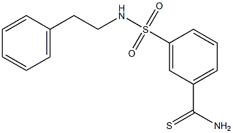 3-[(2-phenylethyl)sulfamoyl]benzene-1-carbothioamide Struktur