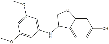 3-[(3,5-dimethoxyphenyl)amino]-2,3-dihydro-1-benzofuran-6-ol Struktur