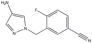 3-[(4-amino-1H-pyrazol-1-yl)methyl]-4-fluorobenzonitrile Struktur