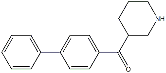 3-[(4-phenylphenyl)carbonyl]piperidine Struktur