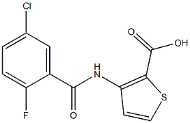 3-[(5-chloro-2-fluorobenzene)amido]thiophene-2-carboxylic acid Struktur