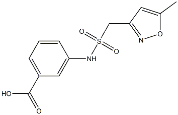 3-[(5-methyl-1,2-oxazol-3-yl)methanesulfonamido]benzoic acid Struktur