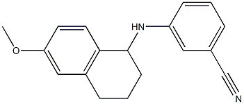 3-[(6-methoxy-1,2,3,4-tetrahydronaphthalen-1-yl)amino]benzonitrile Struktur