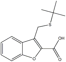 3-[(tert-butylsulfanyl)methyl]-1-benzofuran-2-carboxylic acid Struktur