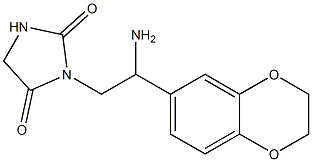 3-[2-amino-2-(2,3-dihydro-1,4-benzodioxin-6-yl)ethyl]imidazolidine-2,4-dione Struktur