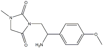 3-[2-amino-2-(4-methoxyphenyl)ethyl]-1-methylimidazolidine-2,4-dione Struktur