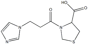 3-[3-(1H-imidazol-1-yl)propanoyl]-1,3-thiazolidine-4-carboxylic acid Struktur