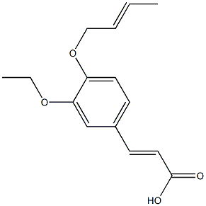 3-[4-(but-2-en-1-yloxy)-3-ethoxyphenyl]prop-2-enoic acid Struktur