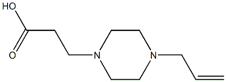 3-[4-(prop-2-en-1-yl)piperazin-1-yl]propanoic acid Struktur