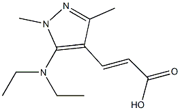 3-[5-(diethylamino)-1,3-dimethyl-1H-pyrazol-4-yl]prop-2-enoic acid Struktur