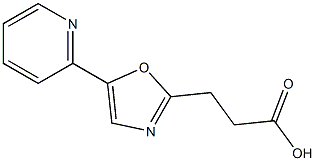 3-[5-(pyridin-2-yl)-1,3-oxazol-2-yl]propanoic acid Struktur